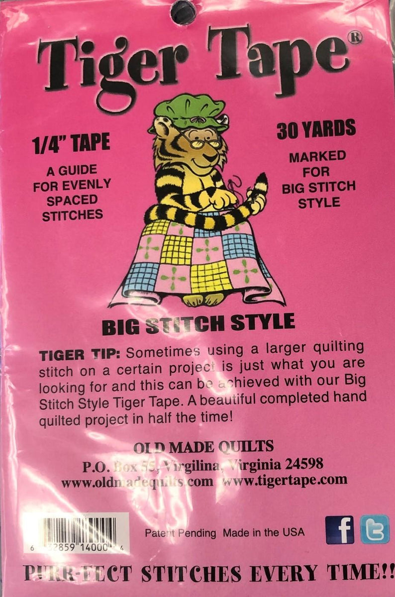 Tiger Tape 1 4 25 inch Guide for Evenly Spaced Stitches 9 Lines per