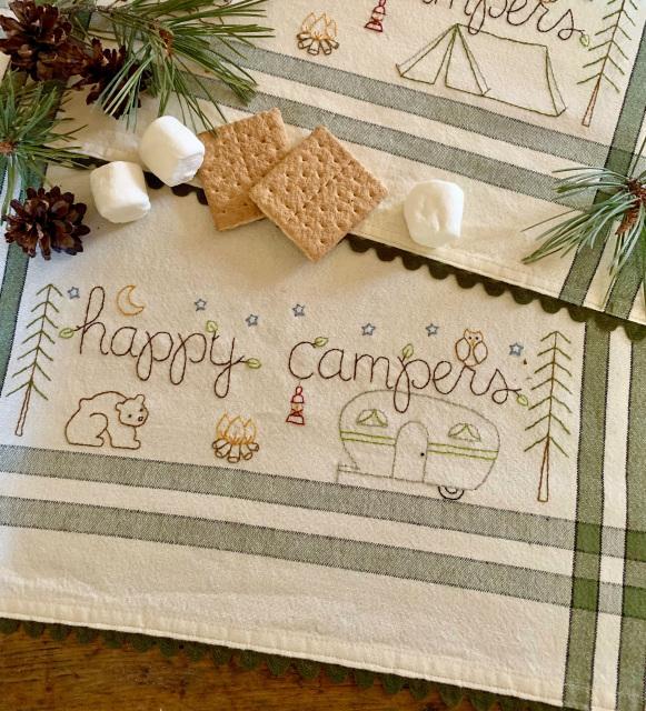 Bareroots Dishtowel Kit Happy Camper