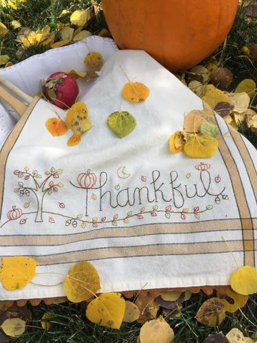 Bareroots Dishtowel Kits Thankful
