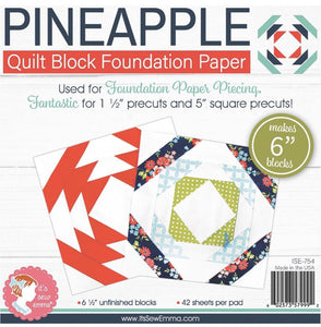 Pineapple Quilt BLock Foundation Paper